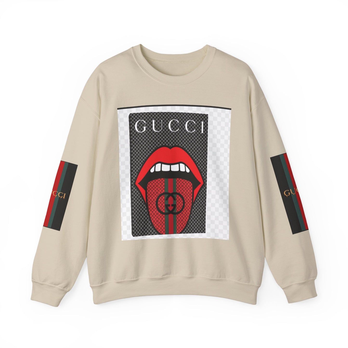 Gucci Inspired Unisex Heavy Blend Crewneck Sweatshirt - Bold Graphic Design