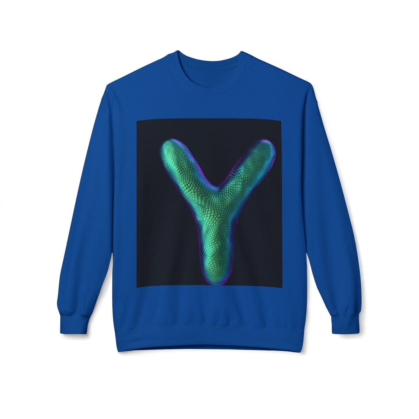 Unisex Y Graphic Fleece Crewneck Sweatshirt - Cozy Modern Style
