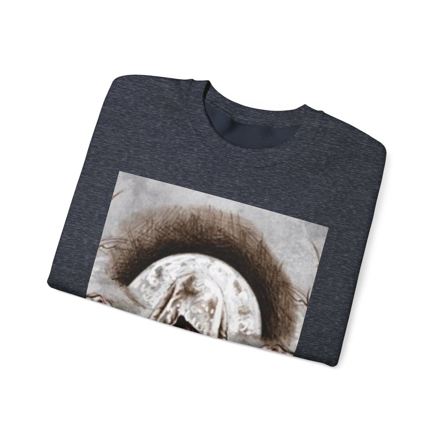 Mystical Hooded Figure Unisex Crewneck Sweatshirt - Fantasy Apparel for Dreamers