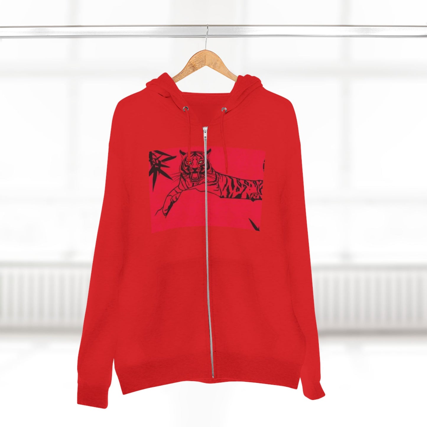 Cool Tiger Graphic Unisex Zip Hoodie - Trendy Streetwear for Animal Lovers