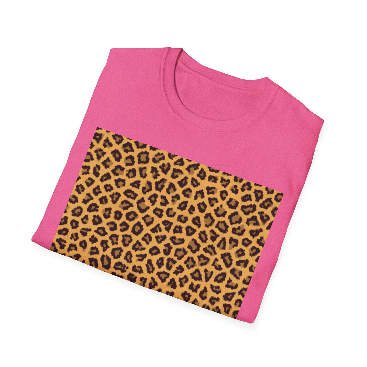 Leopard Print Unisex Softstyle T-Shirt - Trendy Casual Wear