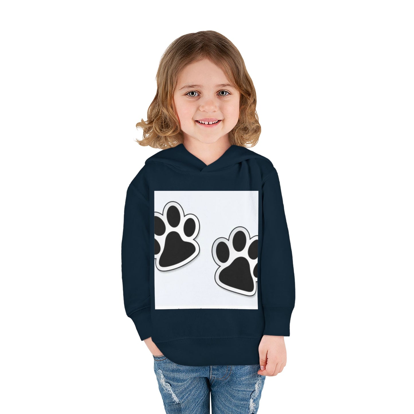 Wildlife Pattern Toddler Pullover Fleece Hoodie - Playful Animal Design for Kids