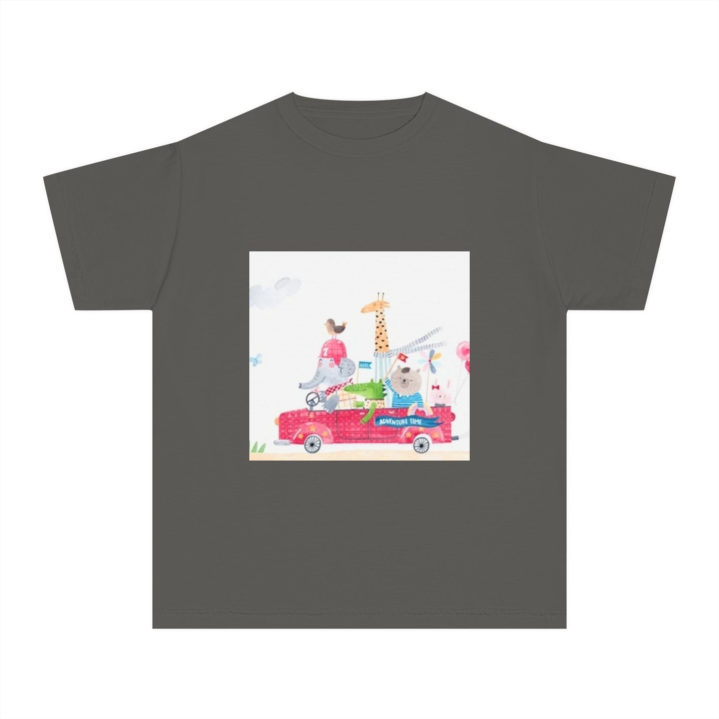 Fun Animal Adventure Youth Midweight Tee - Colorful Kids Tee for Playtime