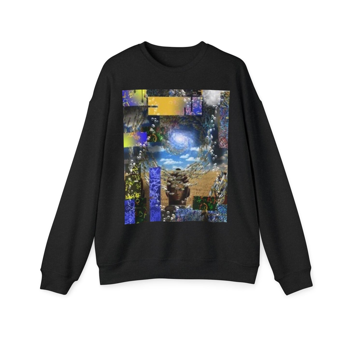 Cosmic Vibes Unisex Drop Shoulder Sweatshirt - Perfect for Casual Outings and Relaxation