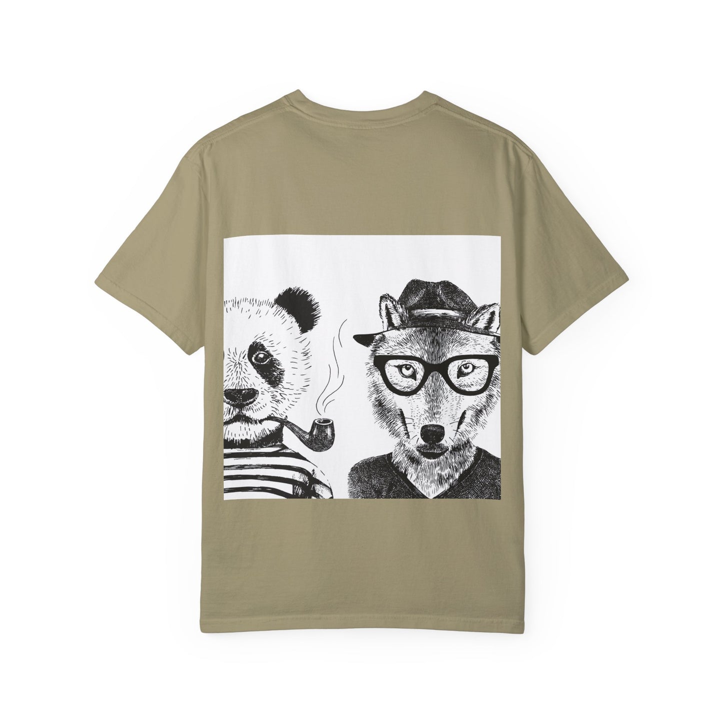 Whimsical Animals Graphic T-Shirt - Cool Fox & Panda Design