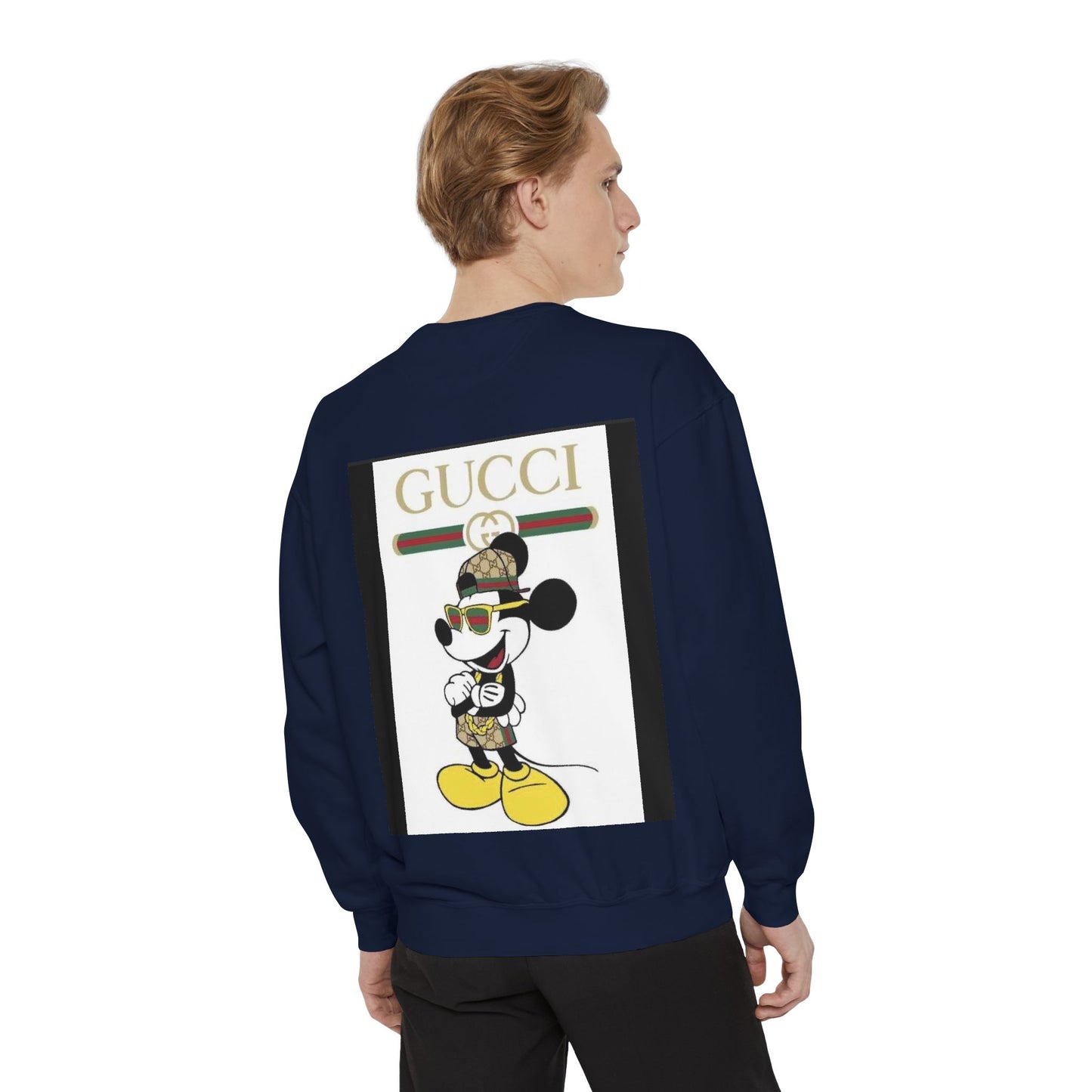 Mickey Mouse Gucci Streetwear Sweatshirt - Unisex Garment-Dyed