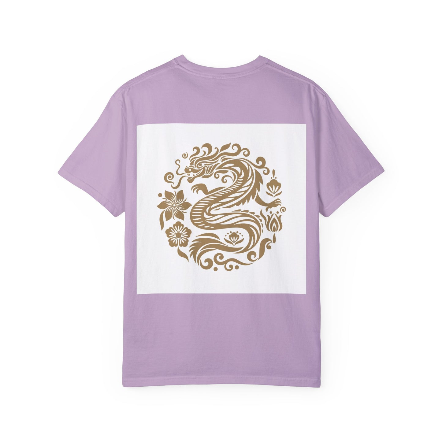 Garment-Dyed Dragon Graphic T-shirt for Nature Lovers