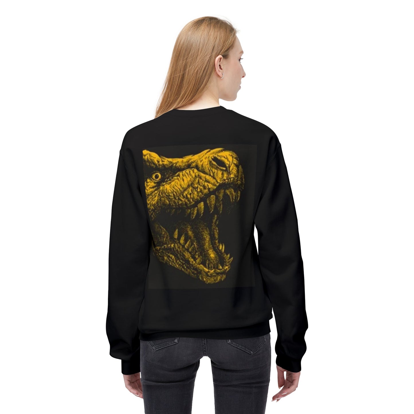 Unisex Dinosaur Graphic Sweatshirt - Cozy Midweight Crewneck