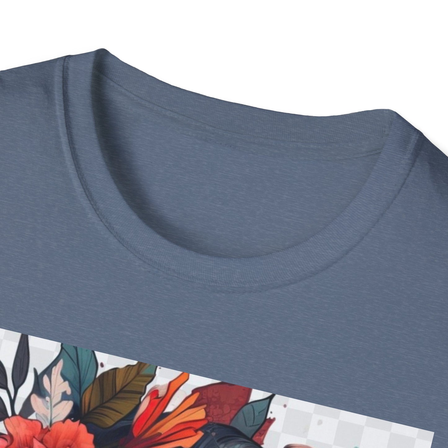 Bold Floral Art Unisex Softstyle T-Shirt