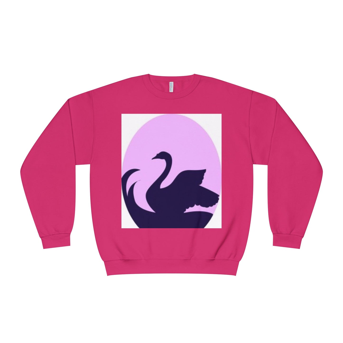 Elegant Swan Silhouette Unisex Crewneck Sweatshirt - Cozy Spring Fashion