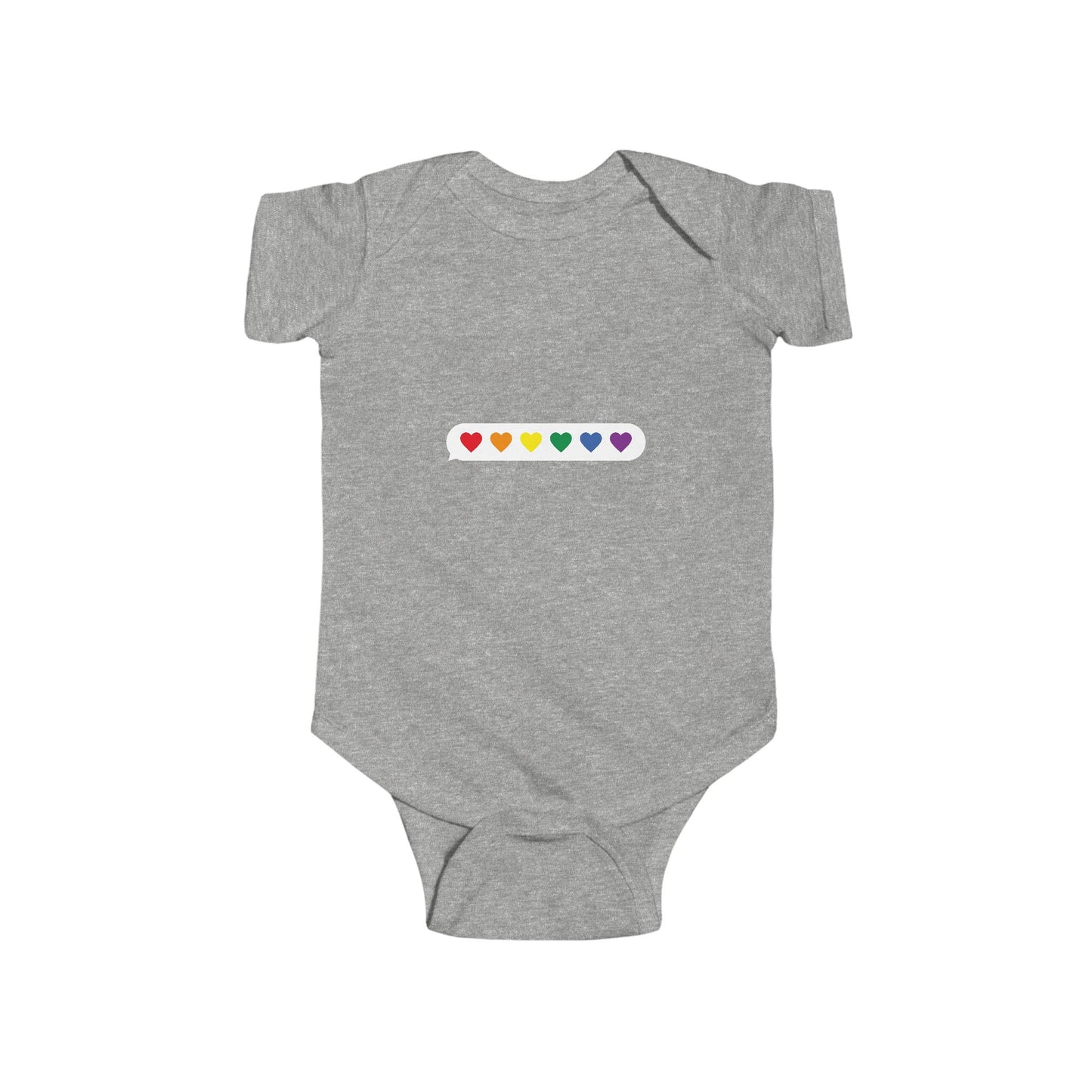 Rainbow Hearts Infant Bodysuit - Cute Baby Clothing for Love and Joy