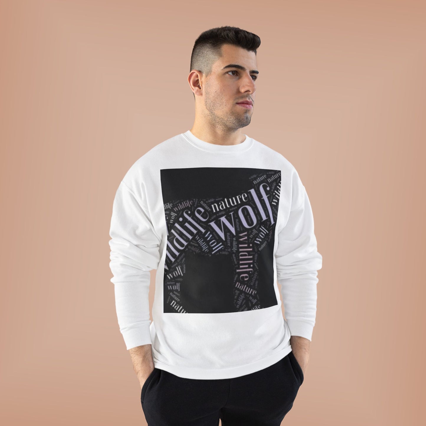 Unisex Eco-Friendly Wolf Graphic Crewneck Sweatshirt - Nature Lover Gift