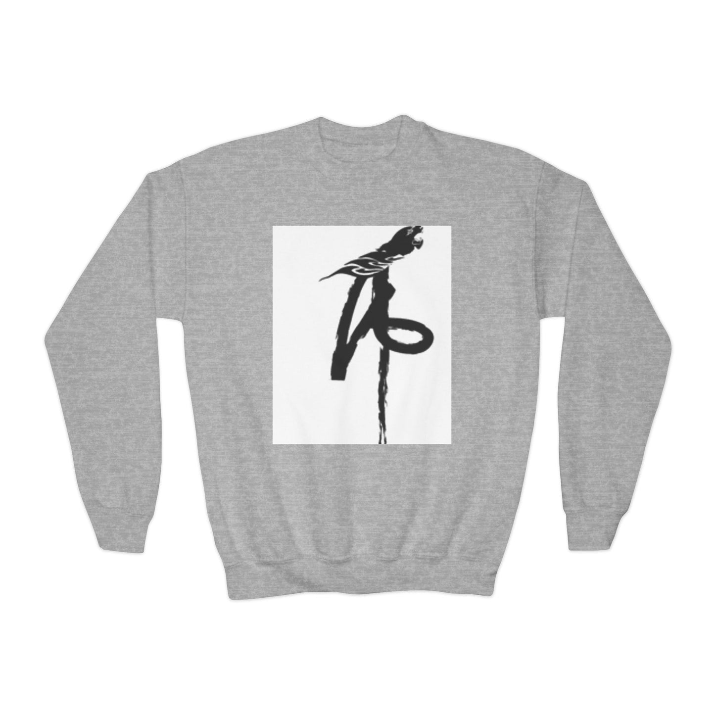 Youth Crewneck Sweatshirt with Parrot Design - Comfortable & Stylish for All Occasions