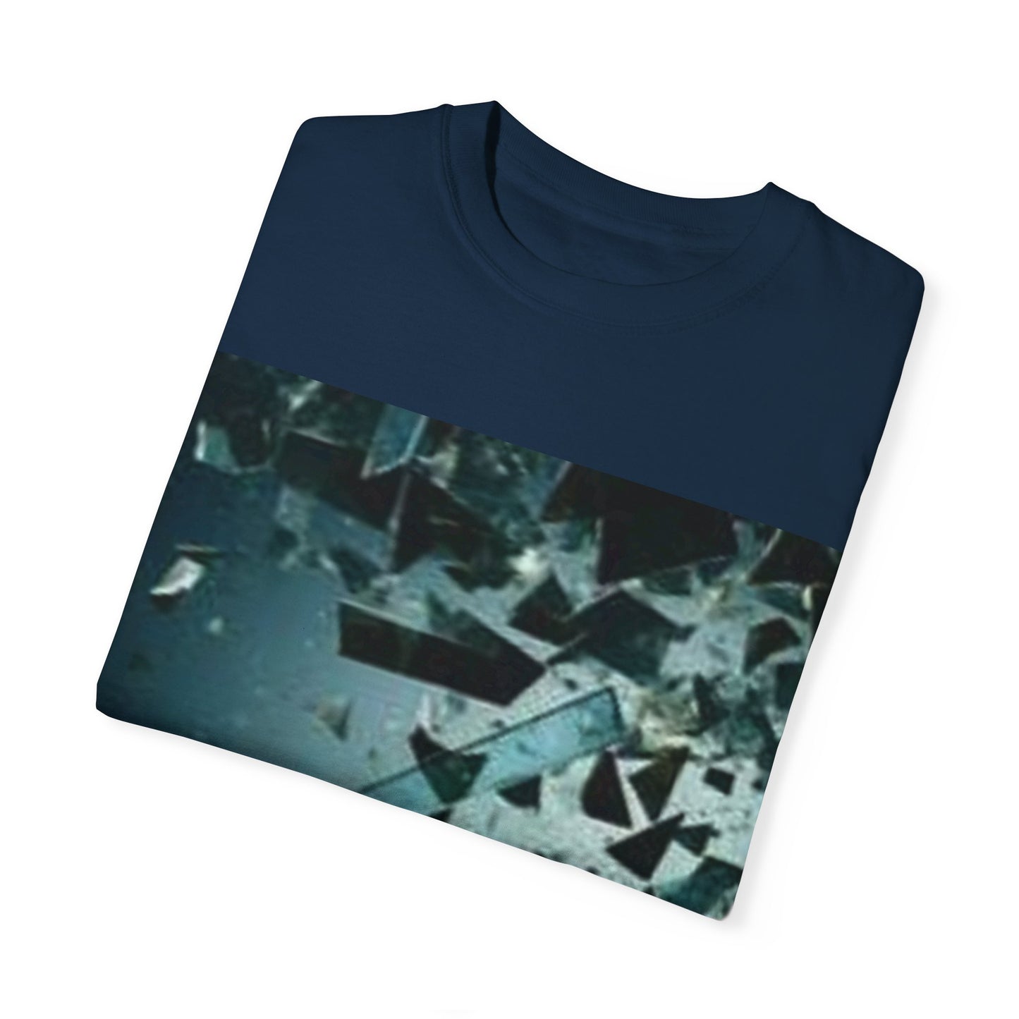 Unisex Garment-Dyed T-Shirt - Stylish Abstract Mirror Shard Design