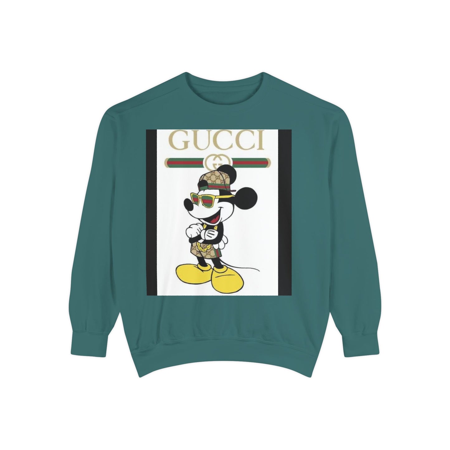 Mickey Mouse Gucci Streetwear Sweatshirt - Unisex Garment-Dyed