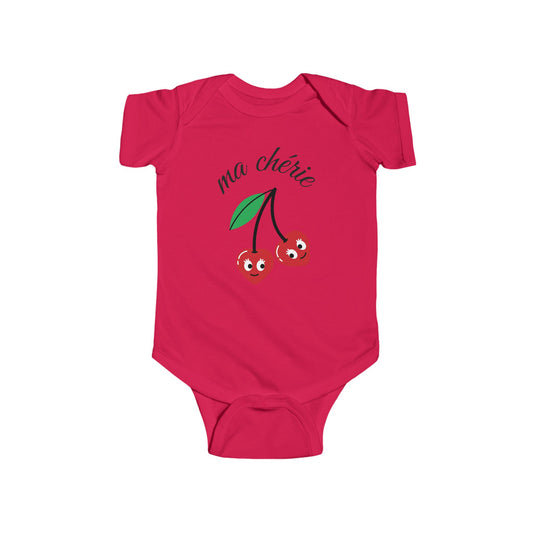 Cute Cherry Infants Bodysuit - "ma chérie" Design
