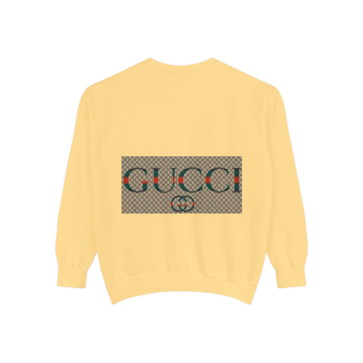 Fashionable Unisex Garment-Dyed Sweatshirt with GUCCI Design