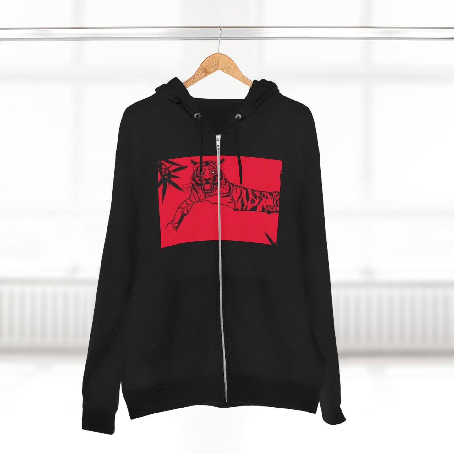 Cool Tiger Graphic Unisex Zip Hoodie - Trendy Streetwear for Animal Lovers