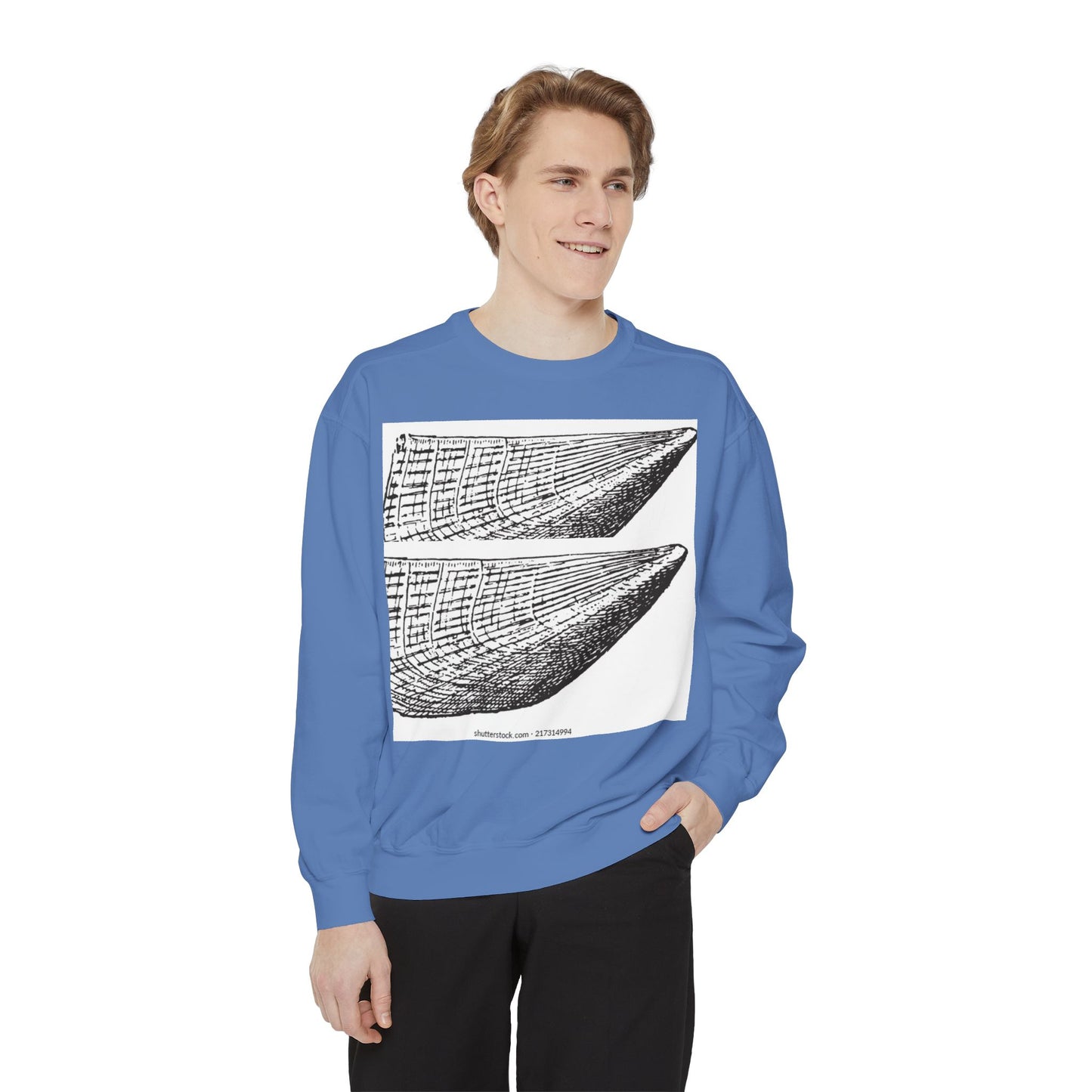Graphic Unisex Garment-Dyed Sweatshirt | Nautical Design for Ocean Lovers