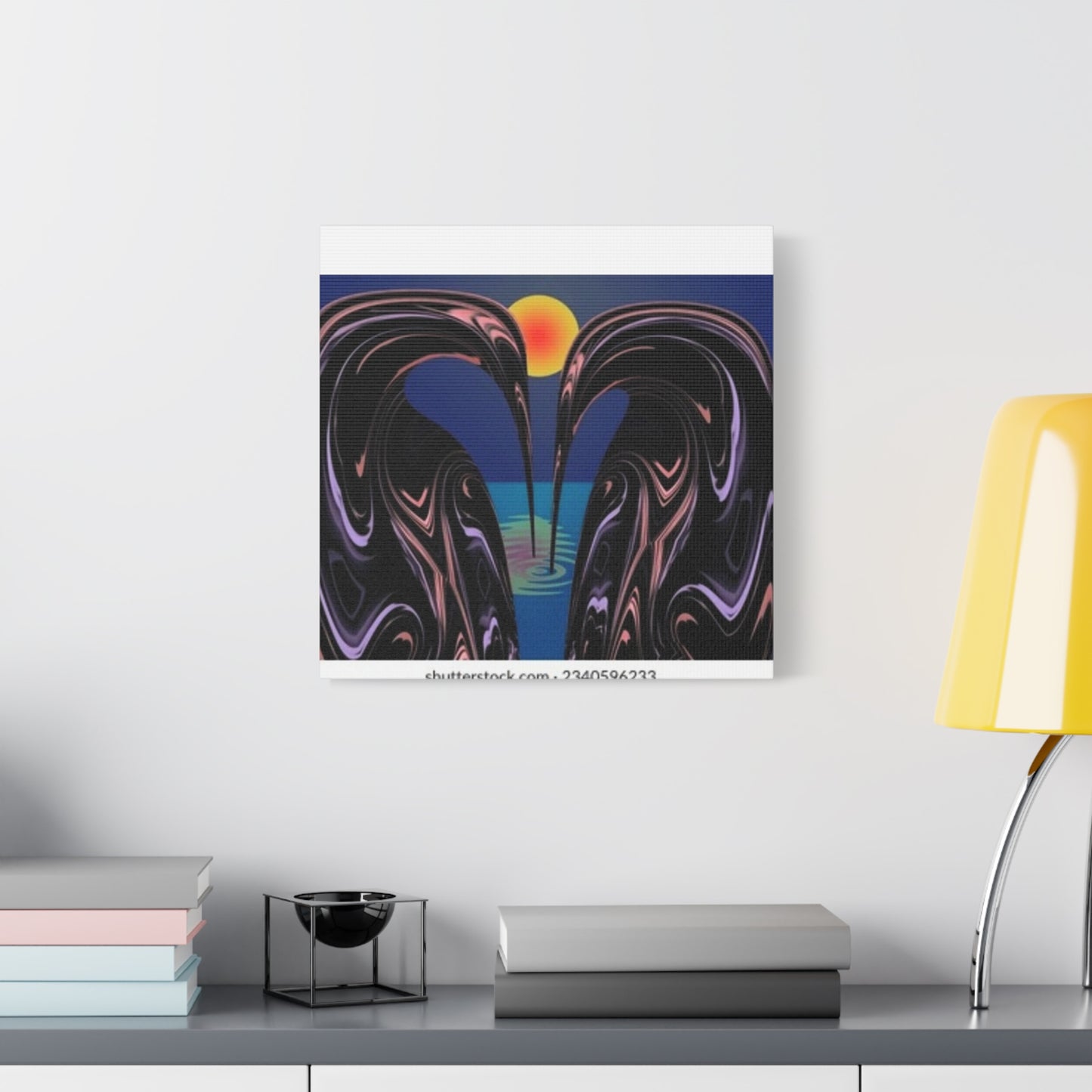 Romantic Abstract Canvas Art - Heart-Shaped Design for Home Decor