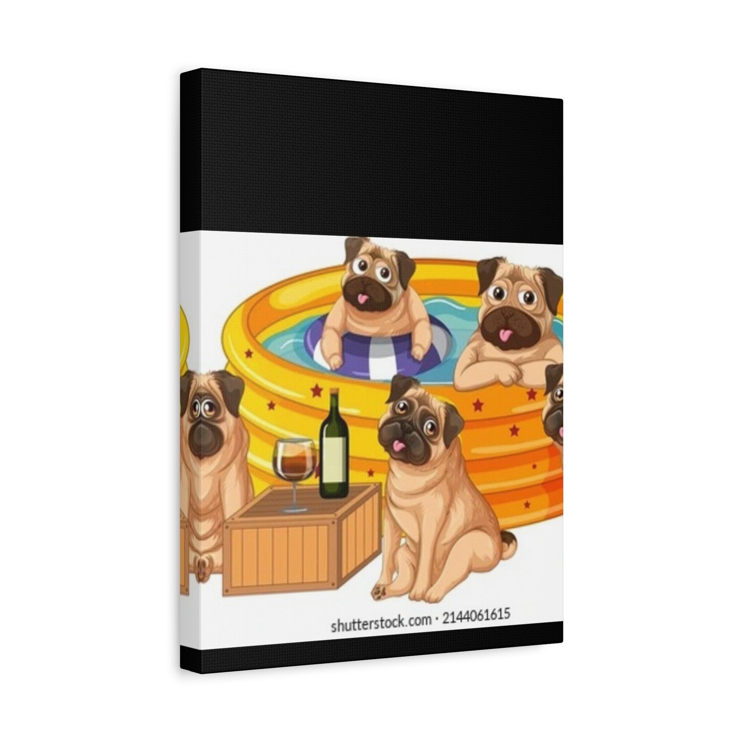 Pug Pool Party Canvas Art - Fun Pet Decor
