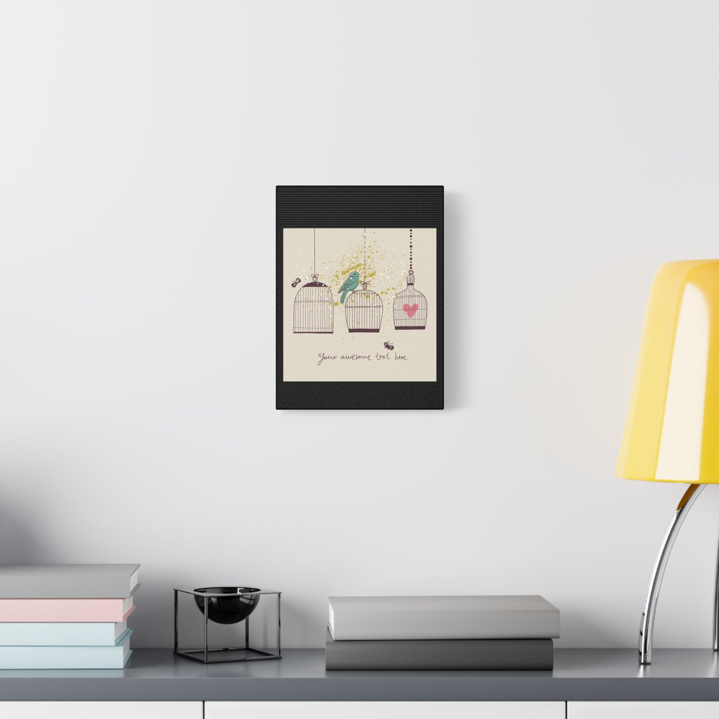 Whimsical Birdcage Canvas Wall Art - Personalized Home Decor