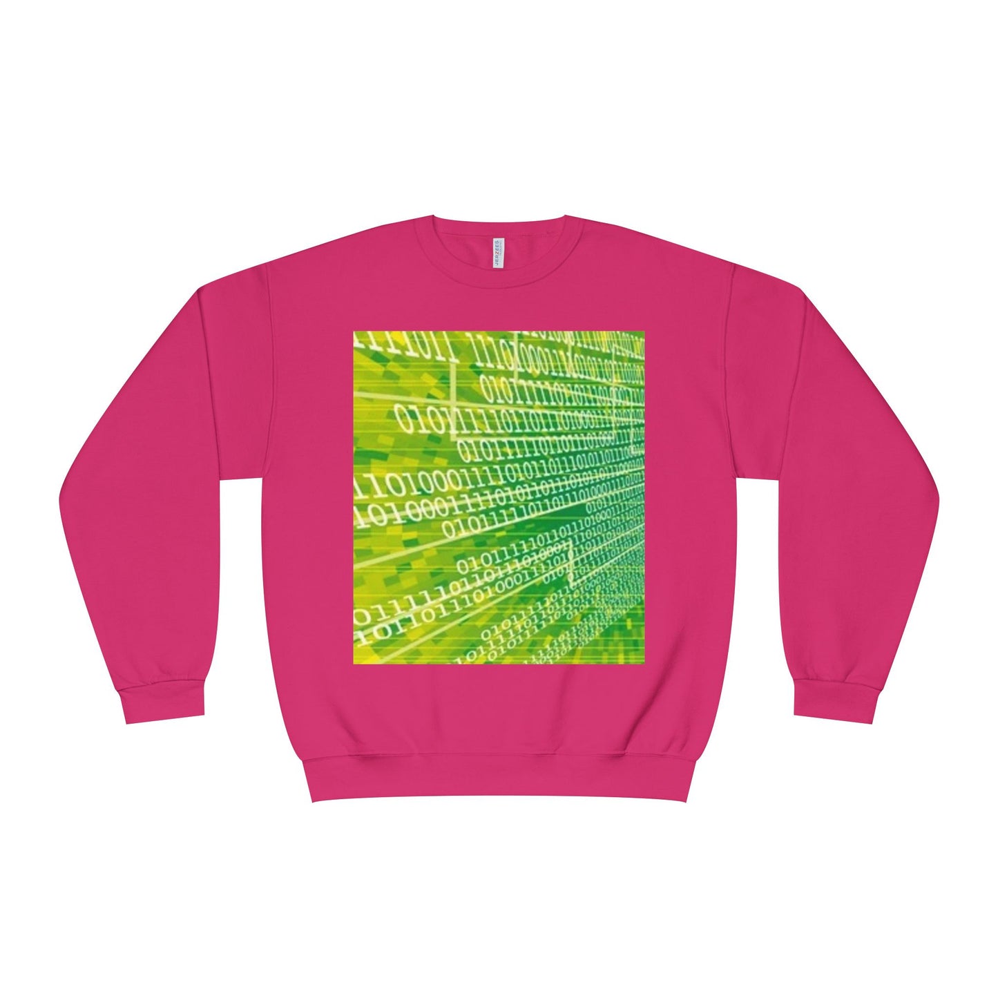 Binary Code Inspired Unisex Crewneck Sweatshirt - Tech Vibe for Cyber Enthusiasts