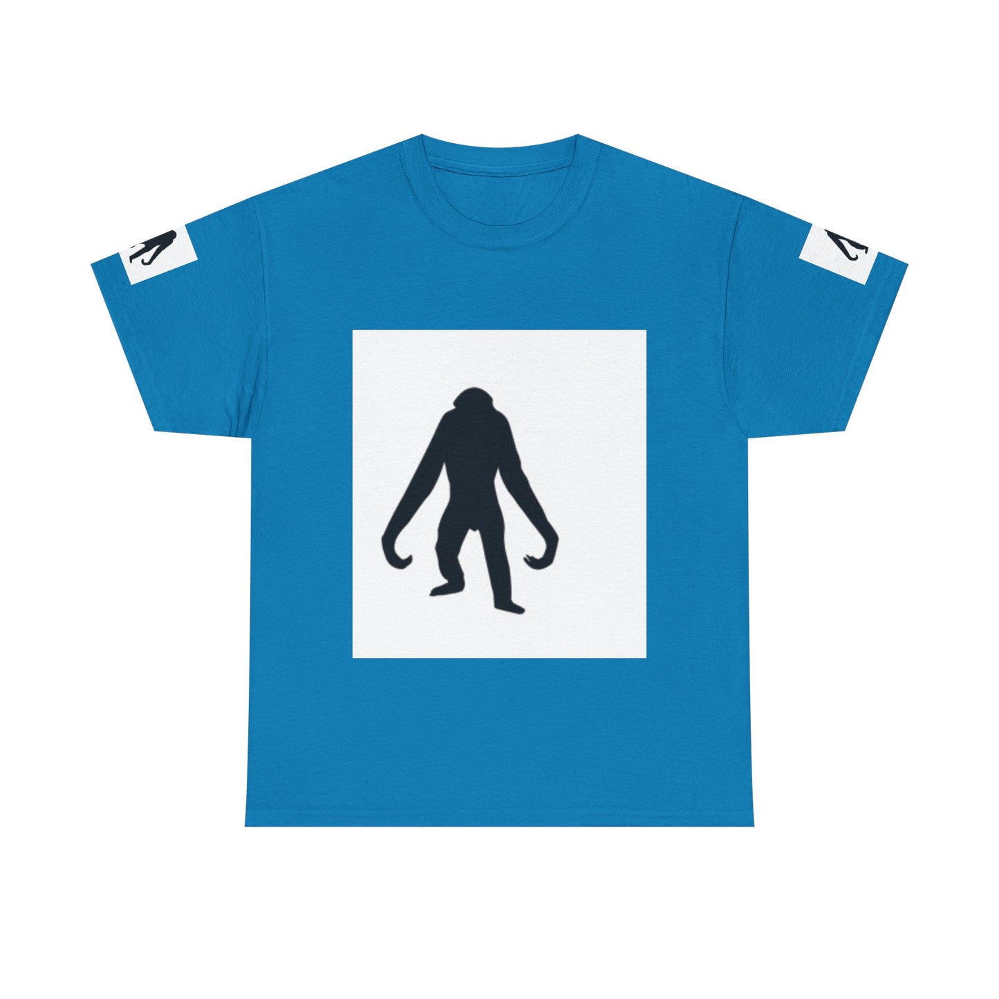 Unisex Heavy Cotton Tee - Bold Monkey Silhouette Tee for Animal Lovers
