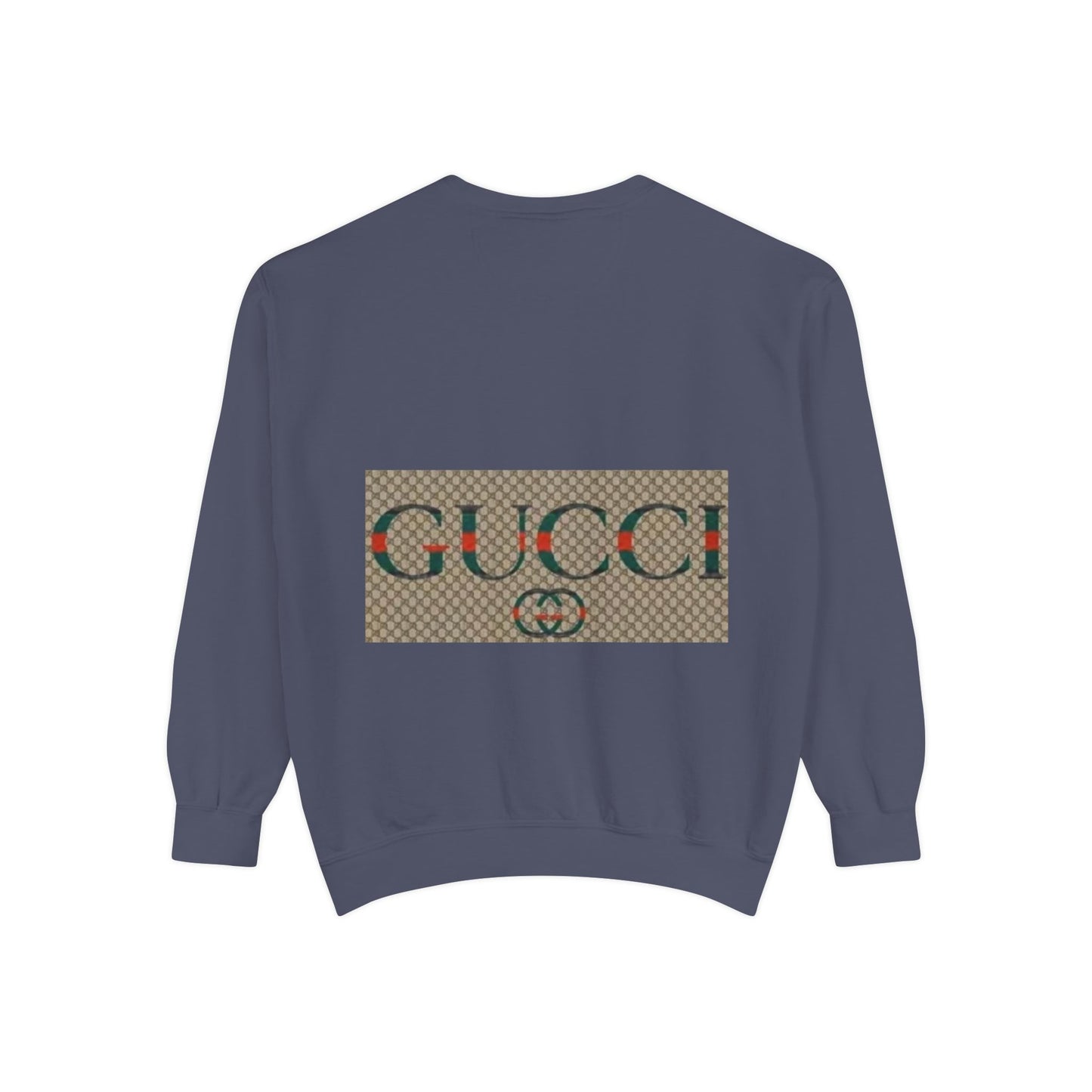 Fashionable Unisex Garment-Dyed Sweatshirt with GUCCI Design