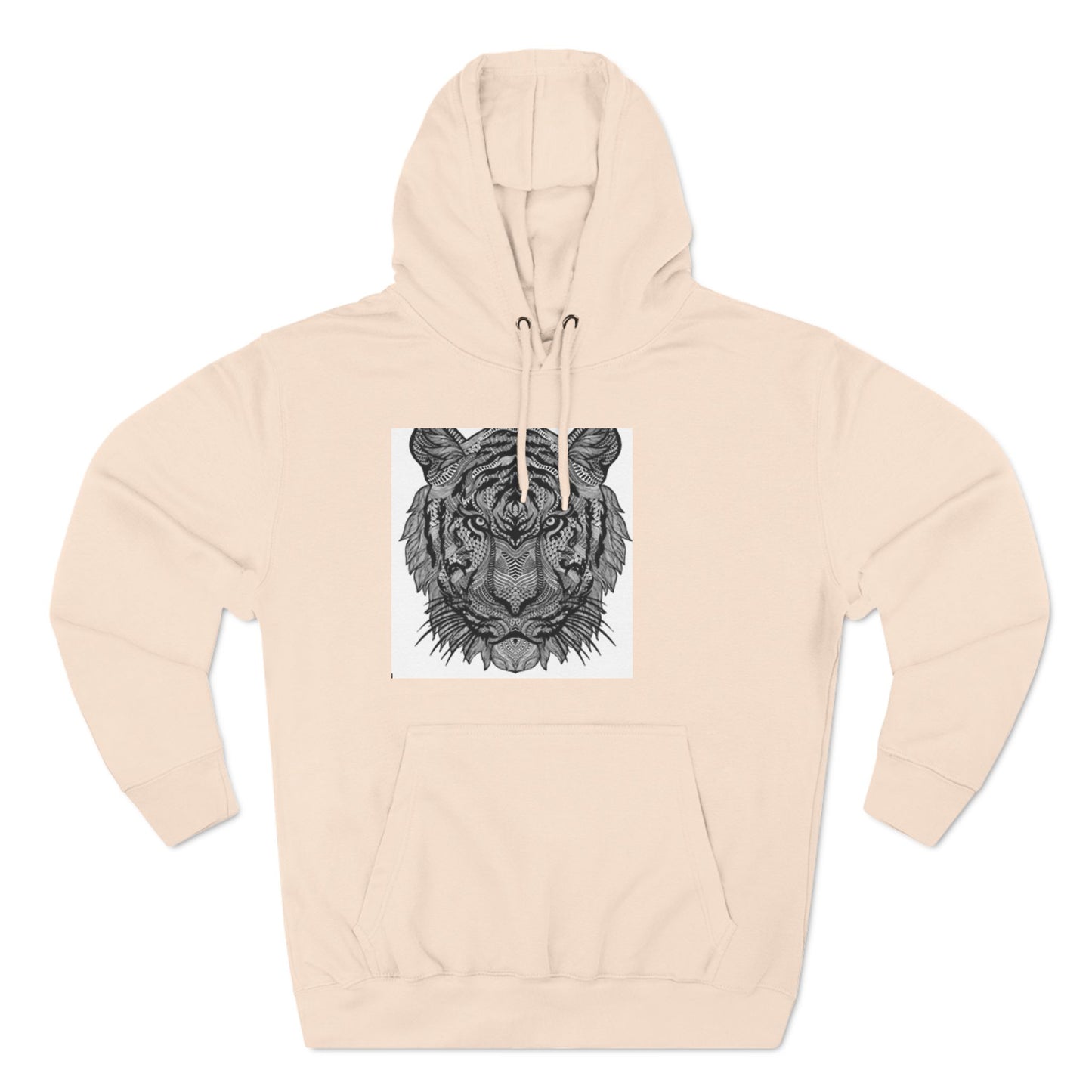 Majestic Tiger Hoodie - Cozy Three-Panel Fleece for Wildlife Lovers