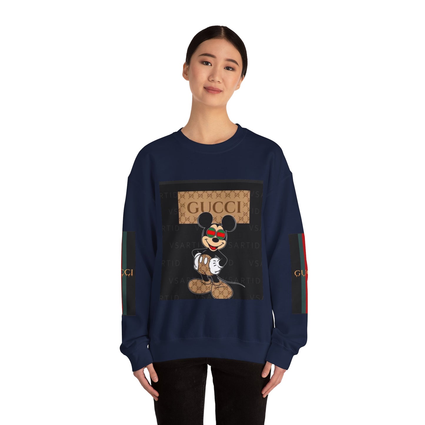 Gucci-Inspired Mickey Mouse Unisex Heavy Blend™ Crewneck Sweatshirt