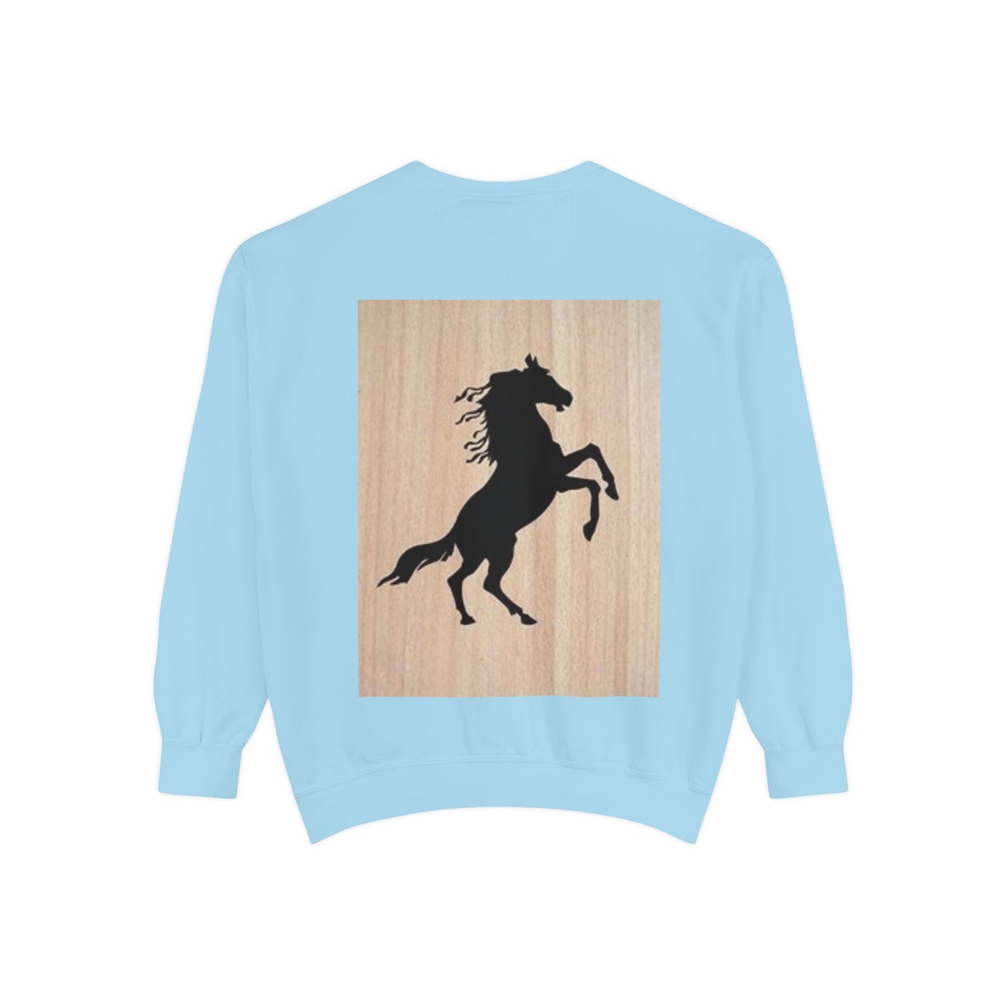 Equestrian Spirit Unisex Garment-Dyed Sweatshirt - Bold Horse Design