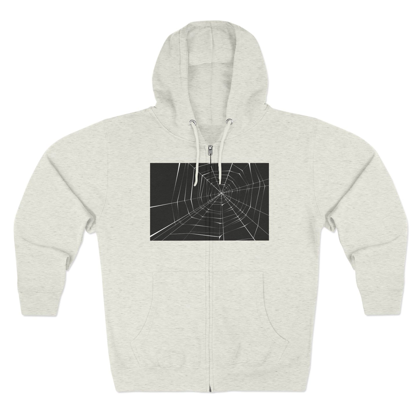 Sleek Spiderweb Unisex Zip Hoodie – Perfect for Halloween or Casual Wear
