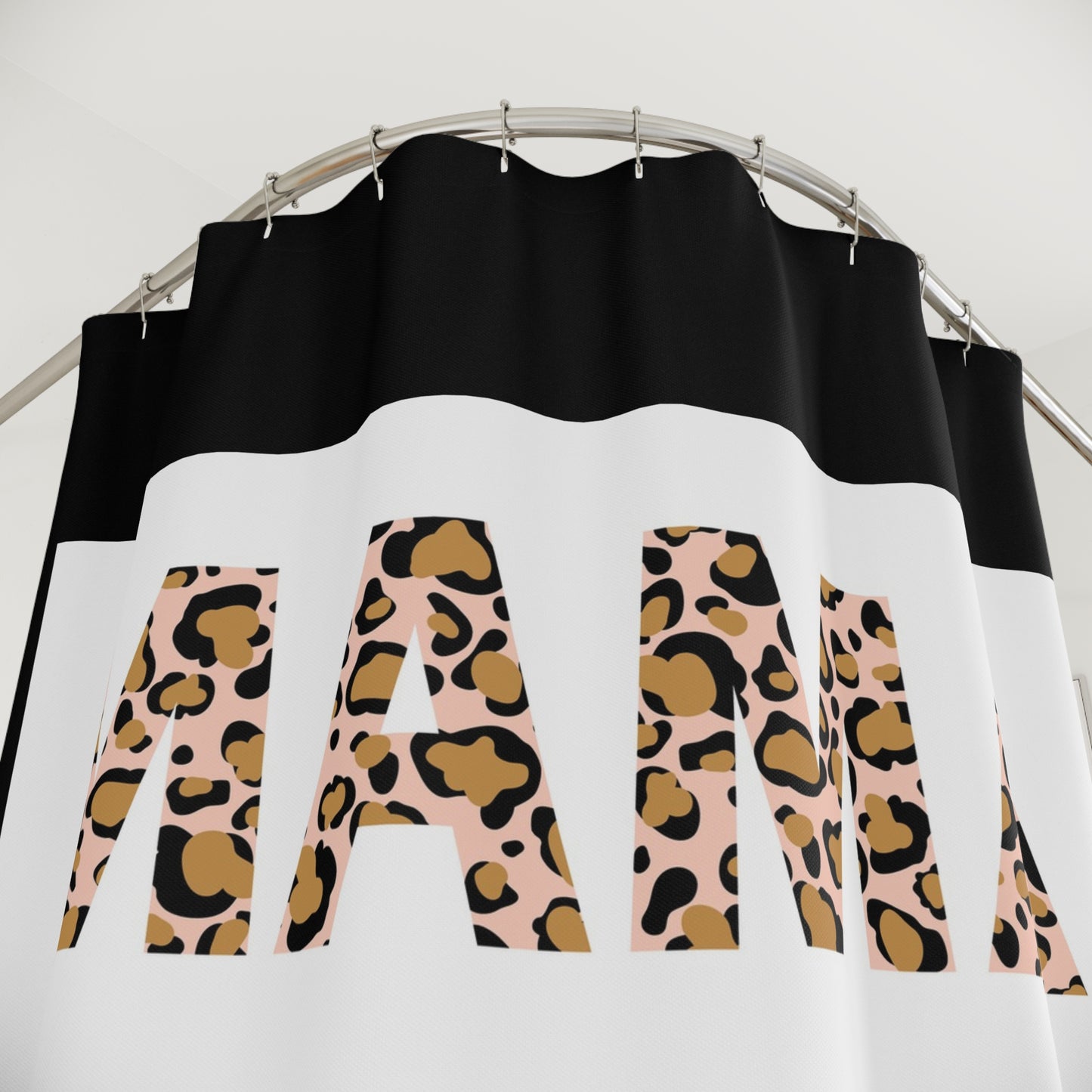 Mama's Girl Animal Print Shower Curtain - Chic Bathroom Decor