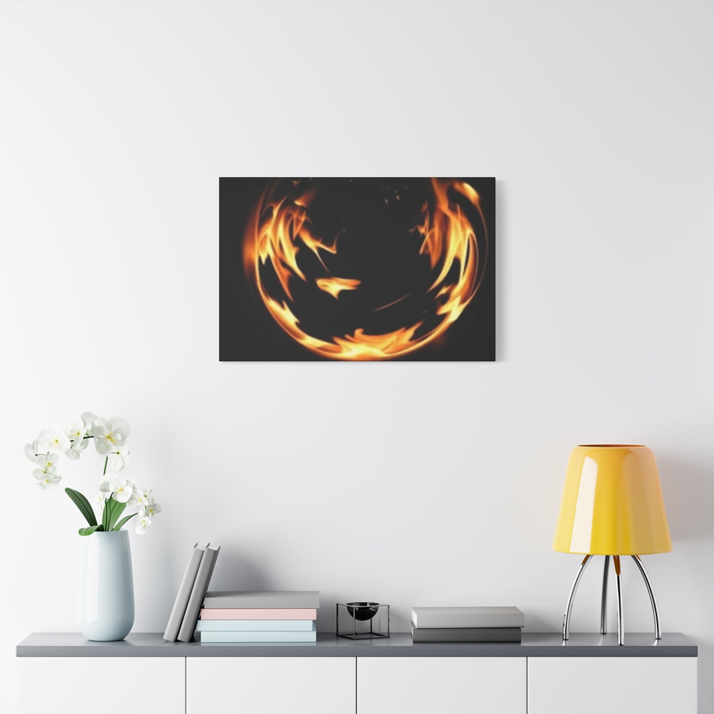 Fire Swirl Matte Canvas Art - Stretched 1.25" Gallery Wrap