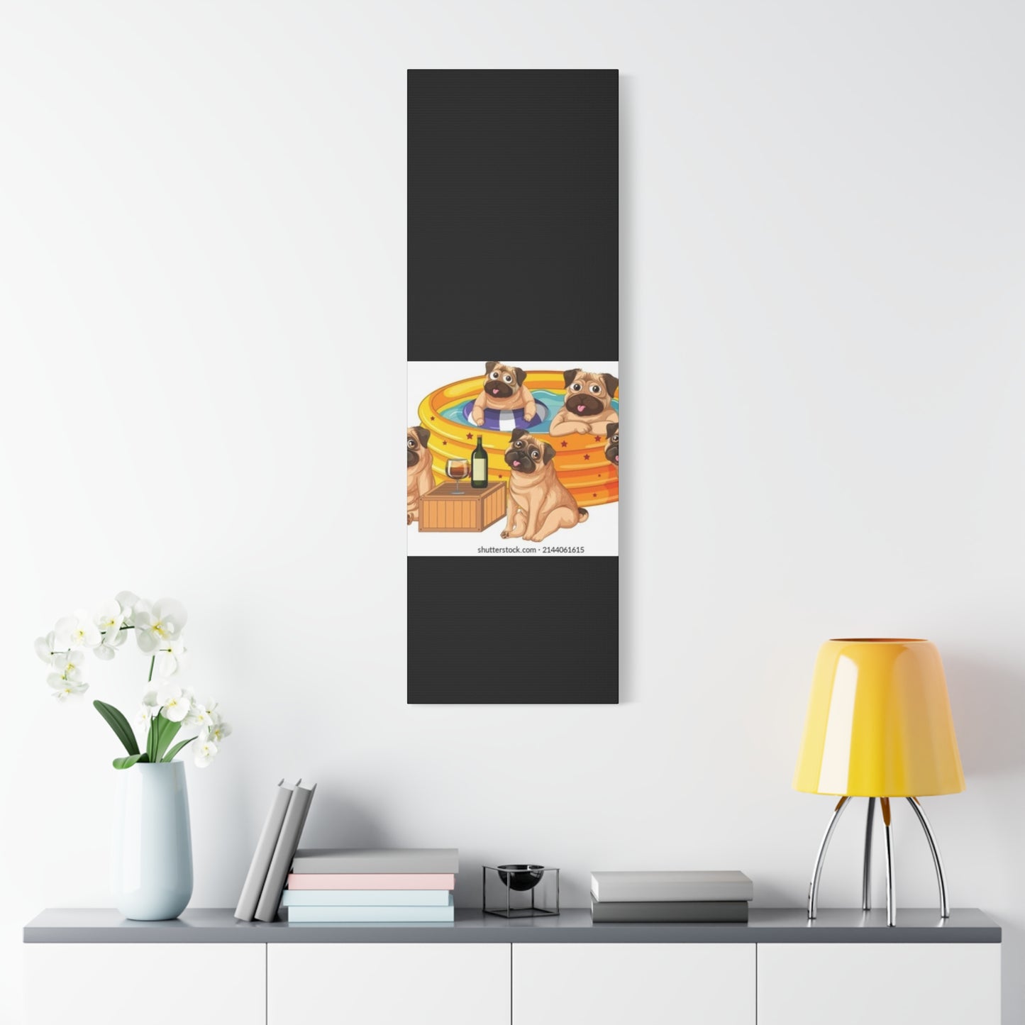 Pug Pool Party Canvas Art - Fun Pet Decor