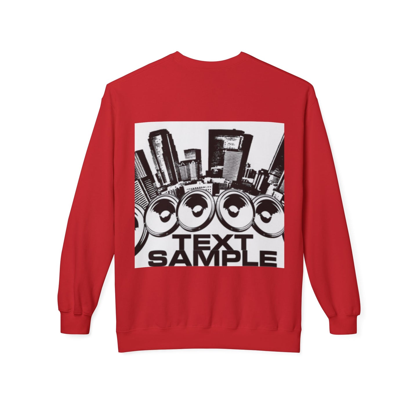 Urban Vibe Sound Wave Crewneck Sweatshirt - Unisex Fleece with Cityscape Design