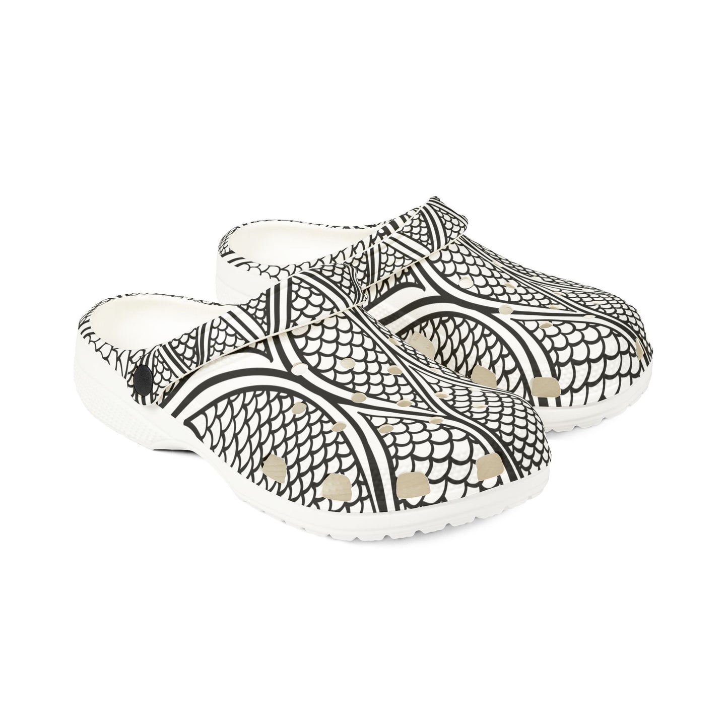 Stylish EVA Foam Rubber Shoes with Fish Scale Design