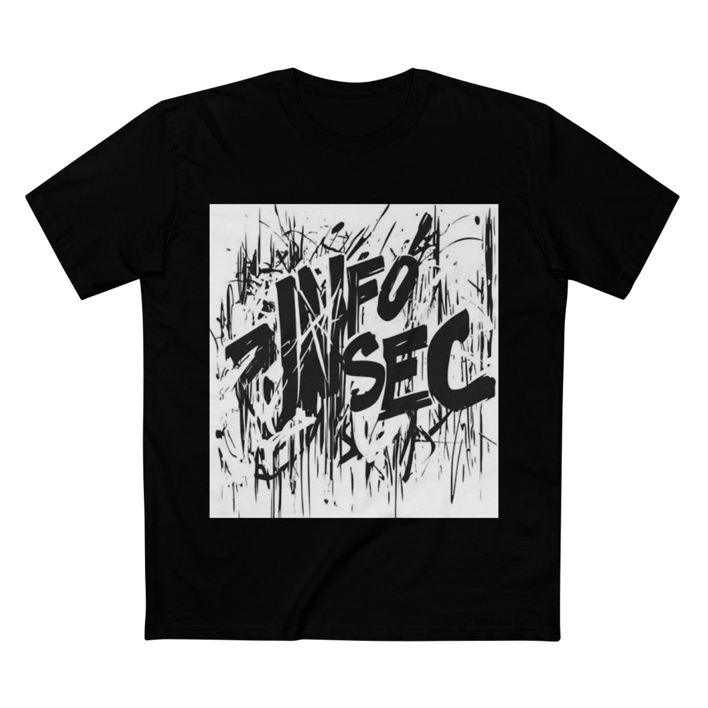 Trendy Graphic Tee with 'INFO SEC' Design – Perfect for Casual Wear or Cybersecurity Fans