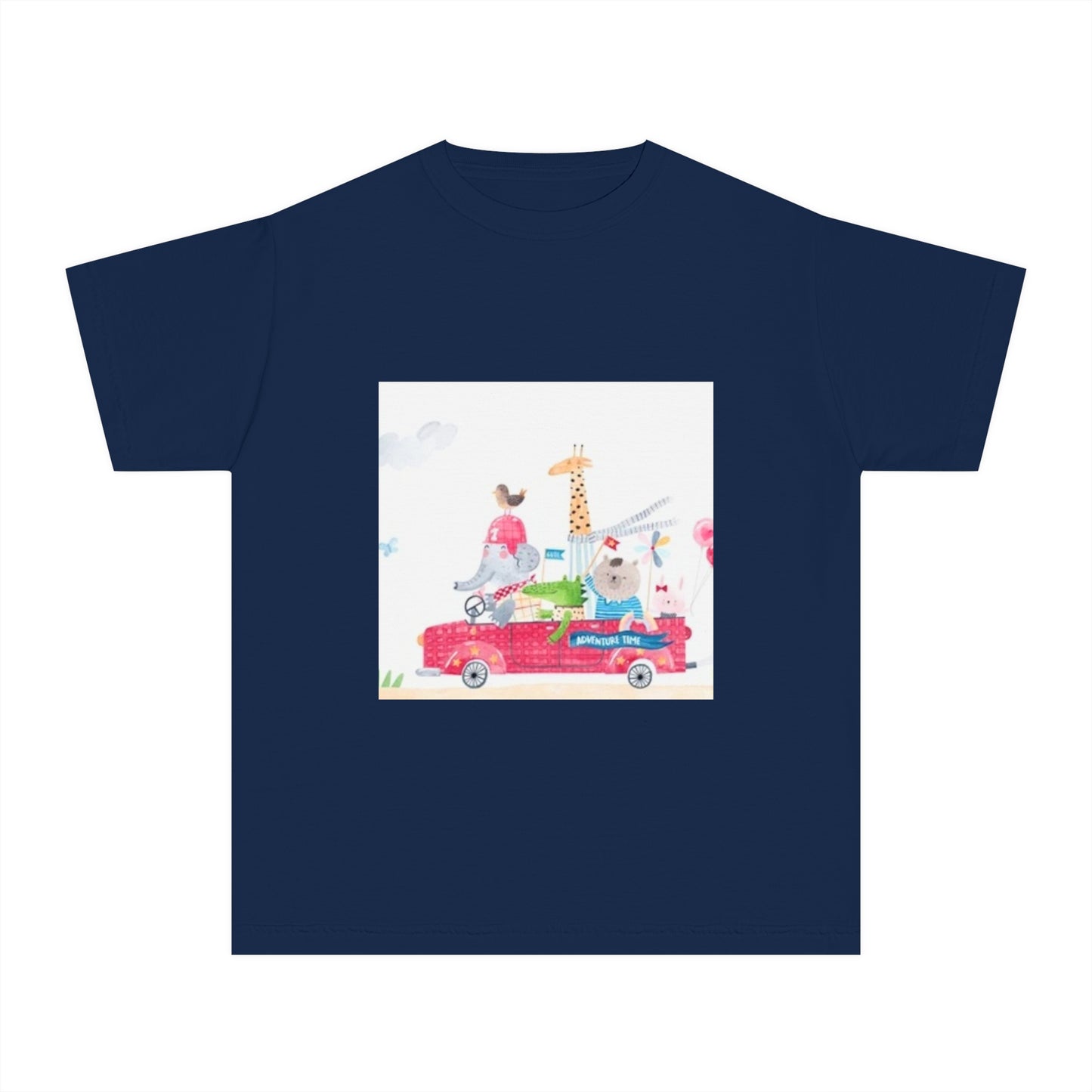 Fun Animal Adventure Youth Midweight Tee - Colorful Kids Tee for Playtime