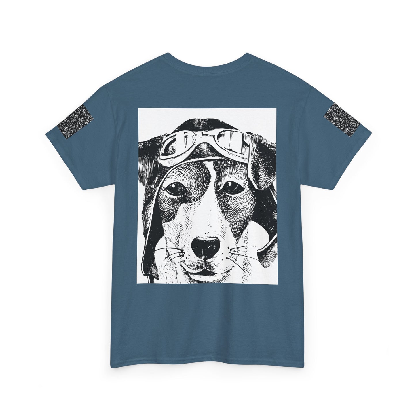 Vintage Aviator Dog Unisex Heavy Cotton Tee