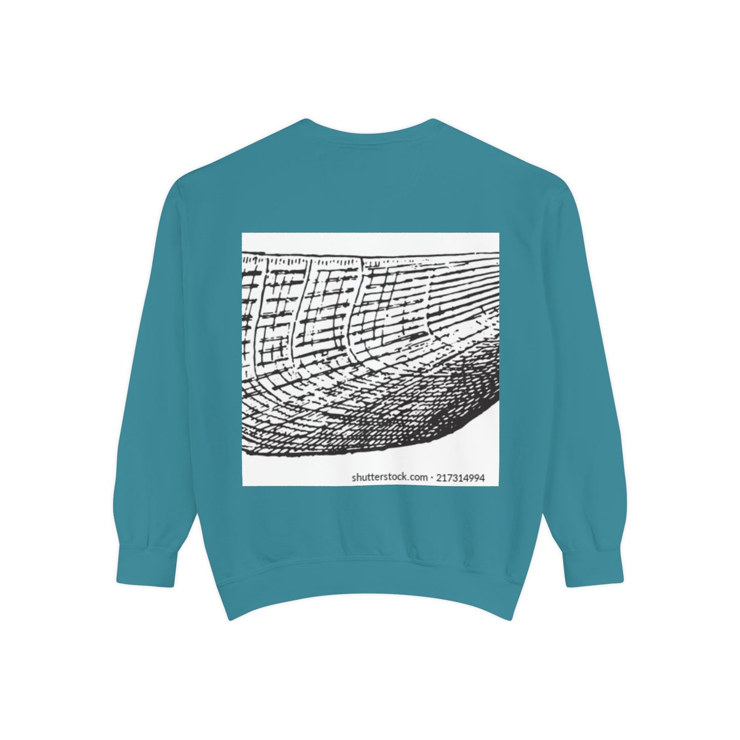 Graphic Unisex Garment-Dyed Sweatshirt | Nautical Design for Ocean Lovers