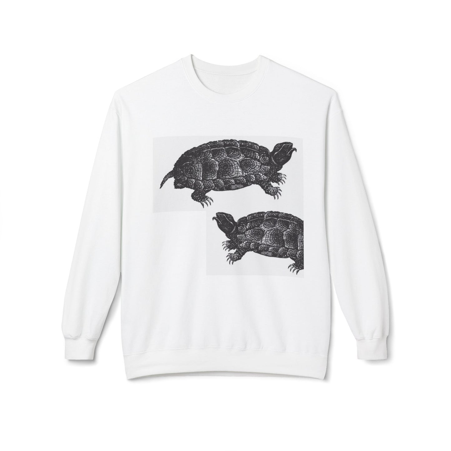 Vintage Turtle Graphic Fleece Crewneck Sweatshirt