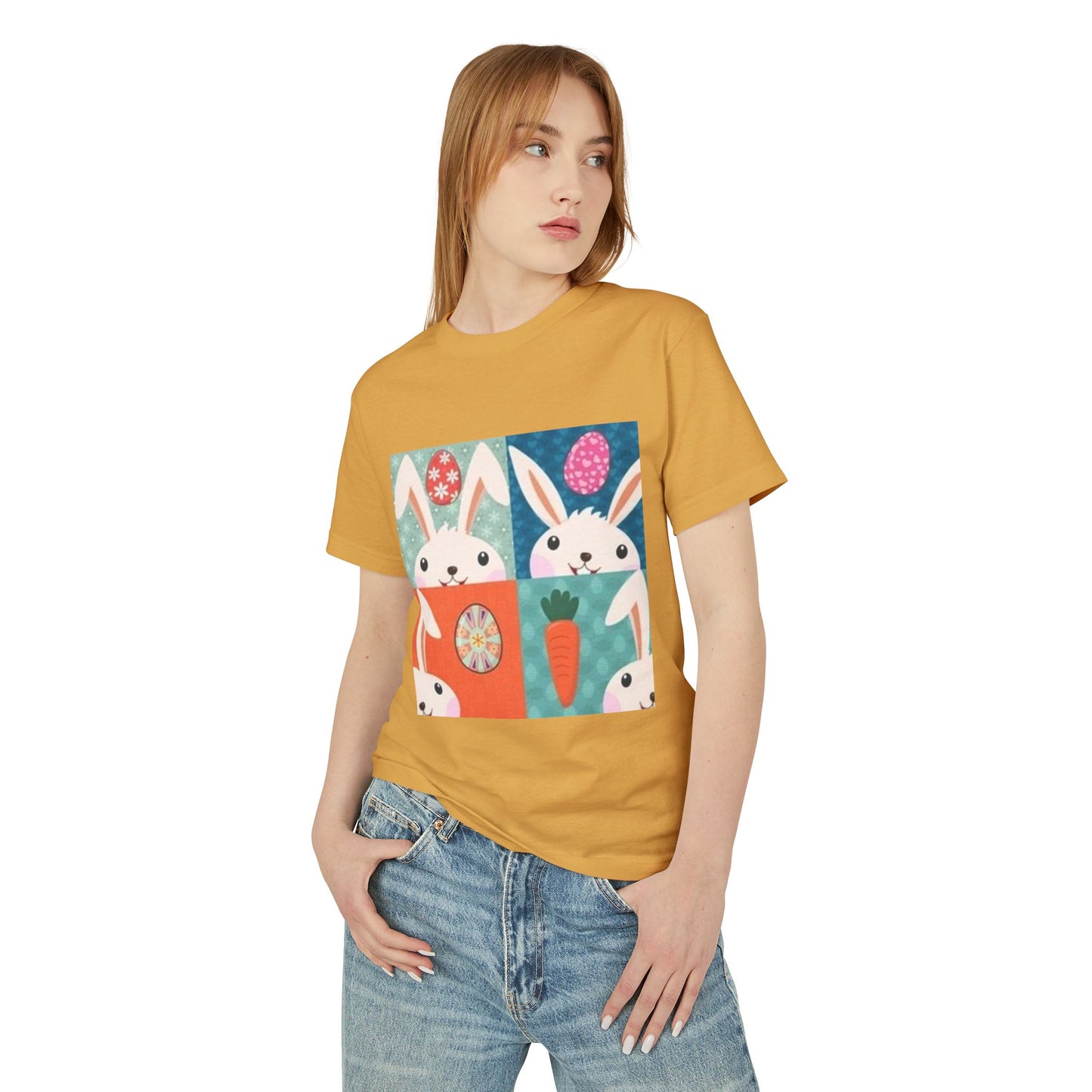 Cute Easter Bunny Tee - Unisex Garment-Dyed Cotton Shirt