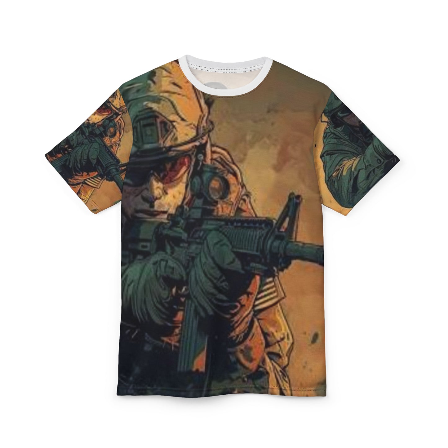 Unisex Military Graphic Tee - Rare Combat Design