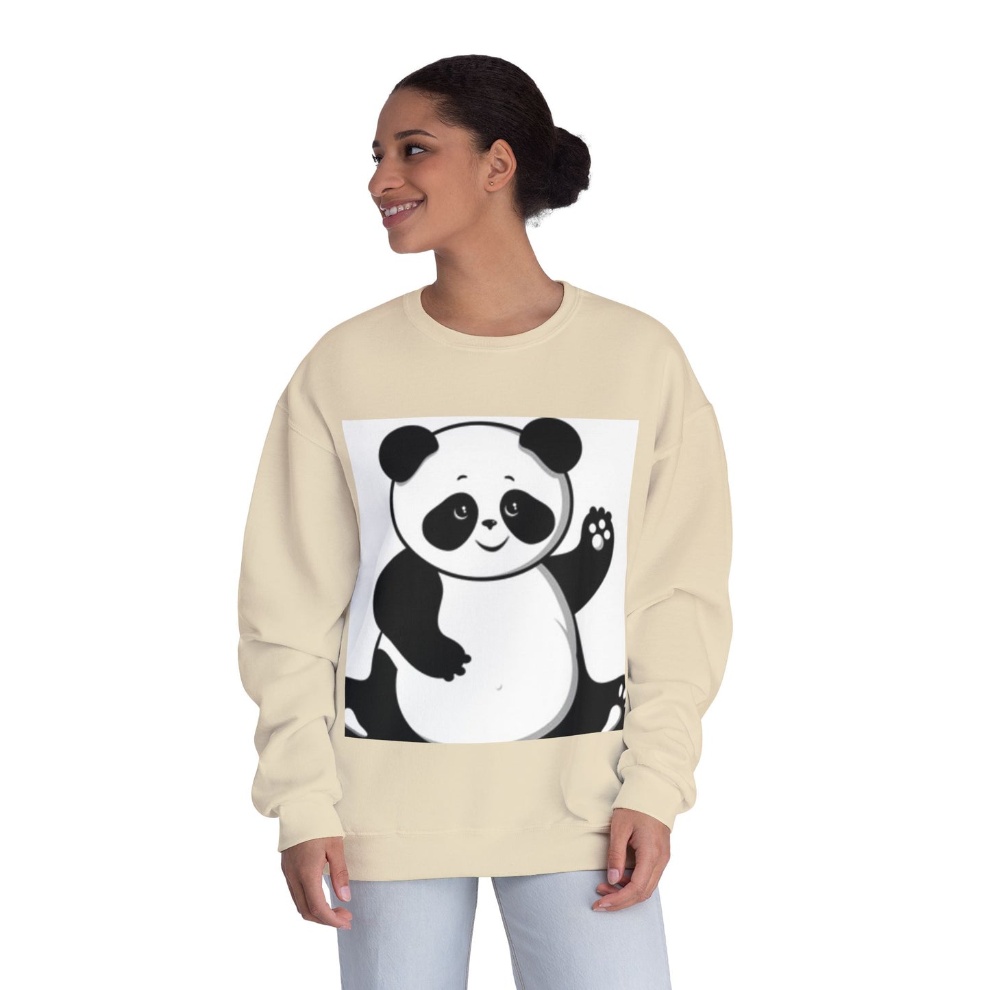Cute Panda Unisex Crewneck Sweatshirt - Cozy Casual Wear for Animal Lovers