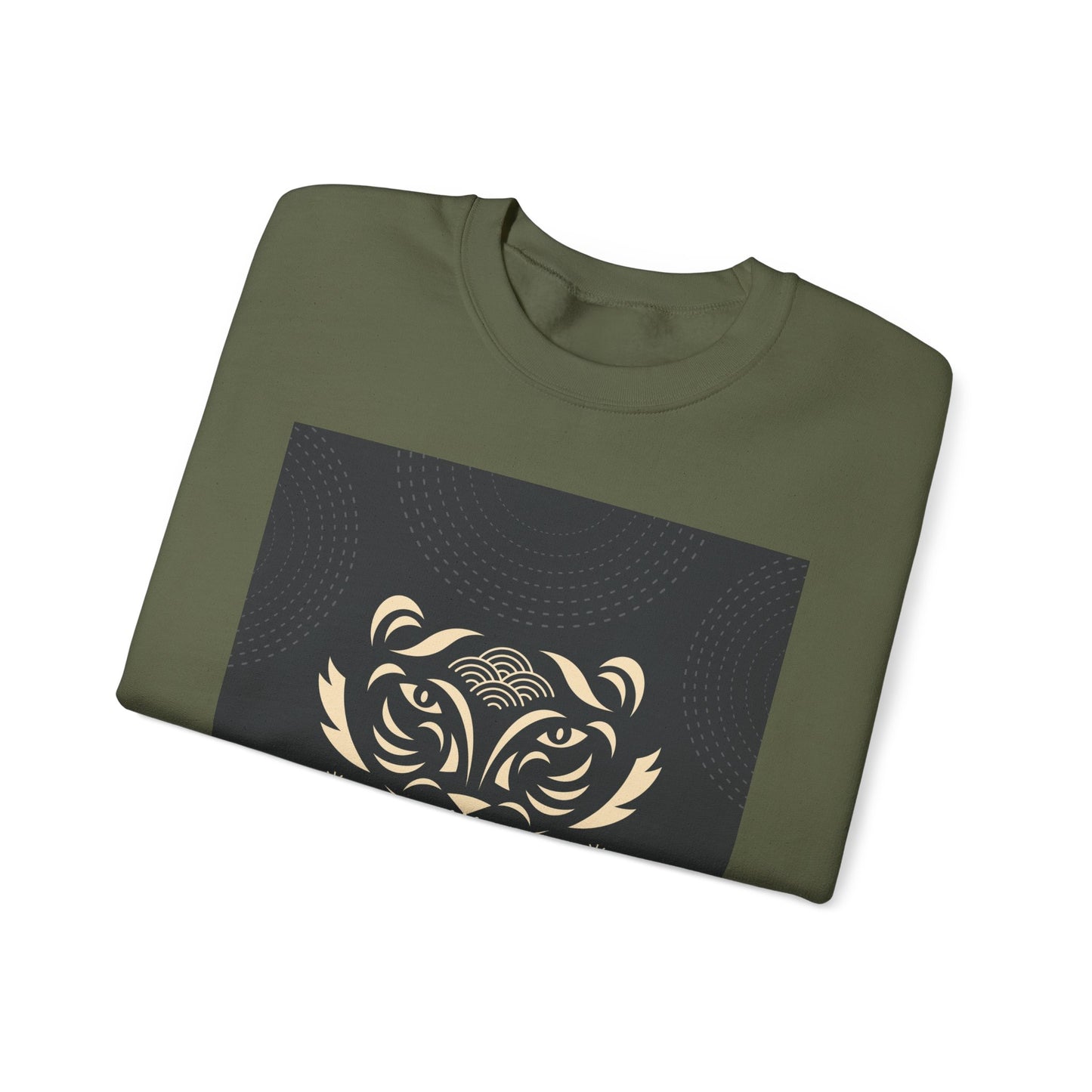 Halloween-Themed Unisex Crewneck Sweatshirt with Spooky Eyes and Bird Design