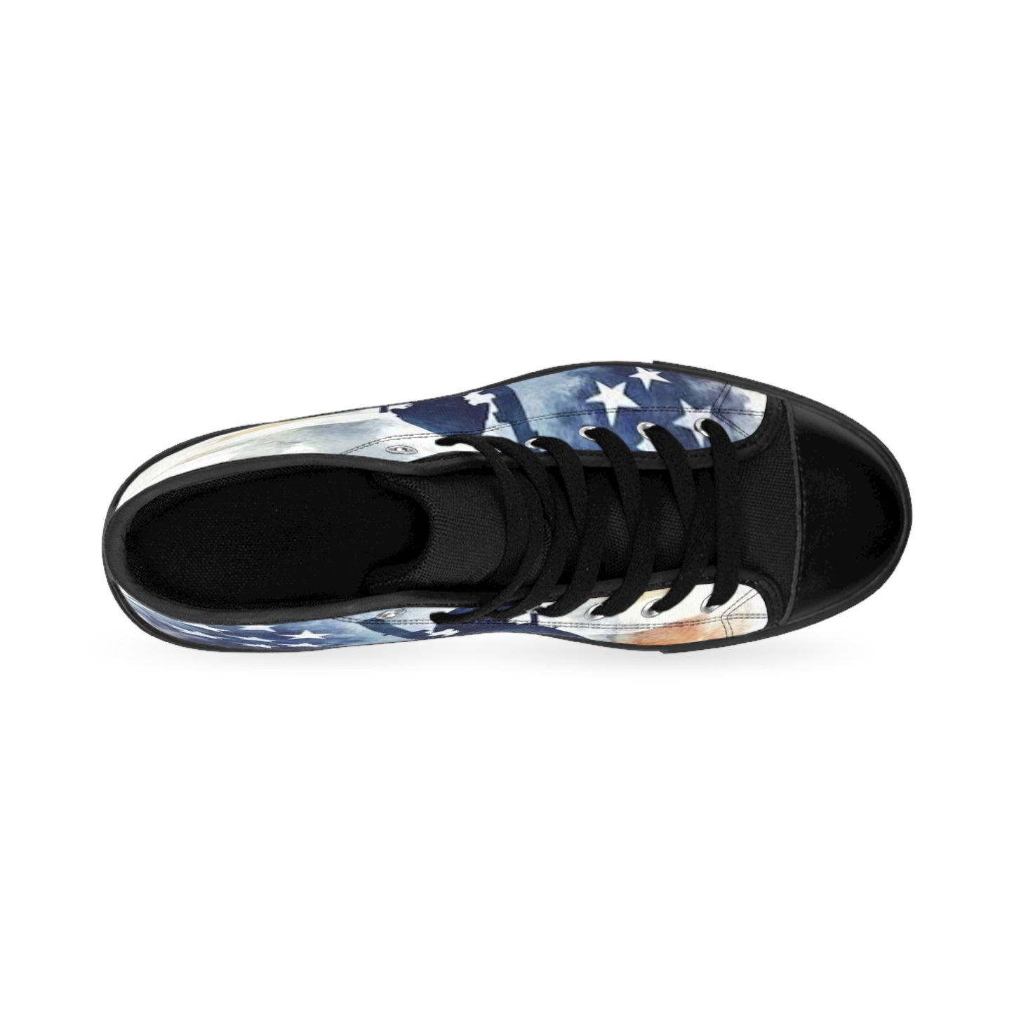 Patriotic High-Top Sneakers - USA Flag Design
