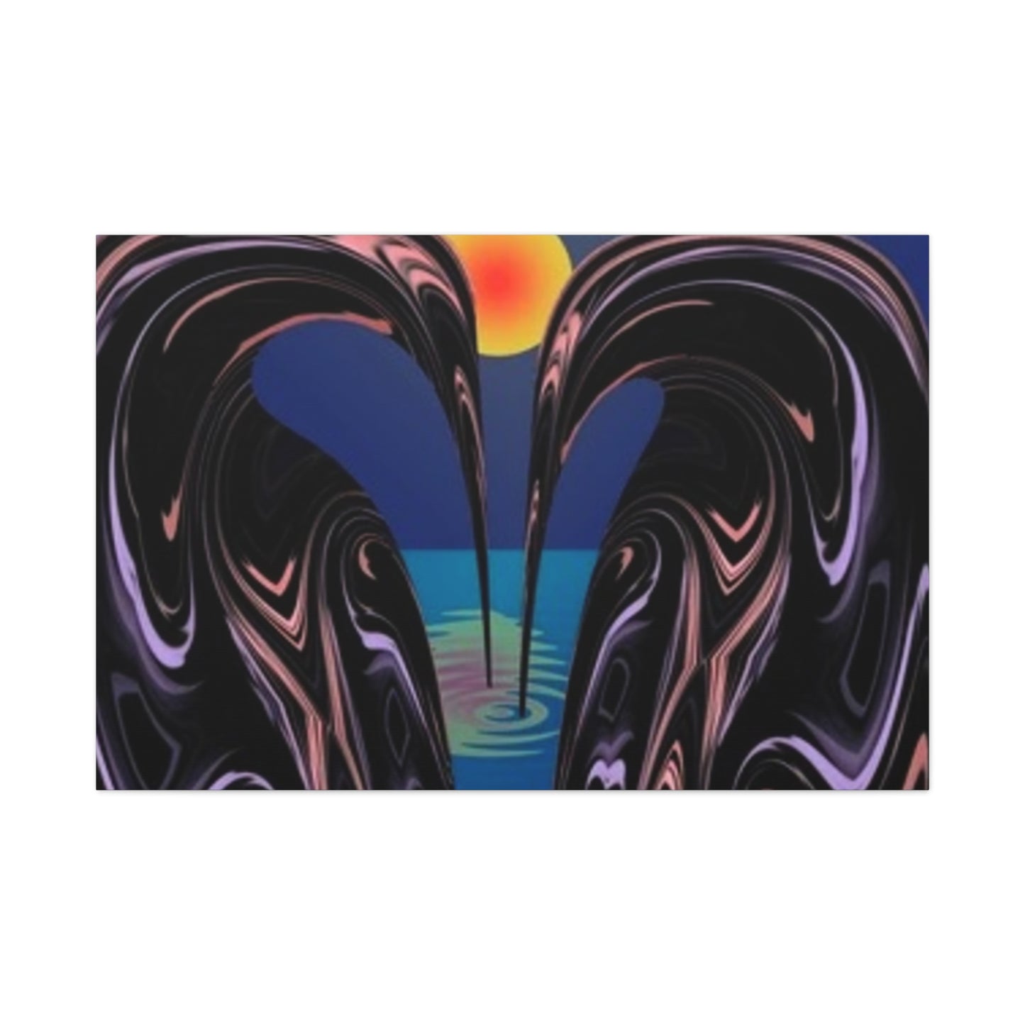 Romantic Abstract Canvas Art - Heart-Shaped Design for Home Decor