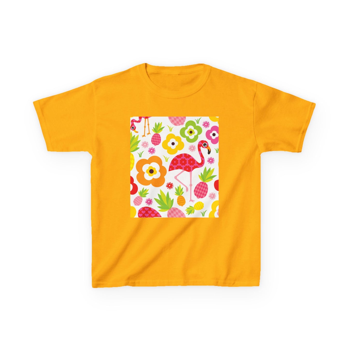Kids Tropical Flamingo Tee - Fun & Colorful Cotton Shirt for Summer Adventures